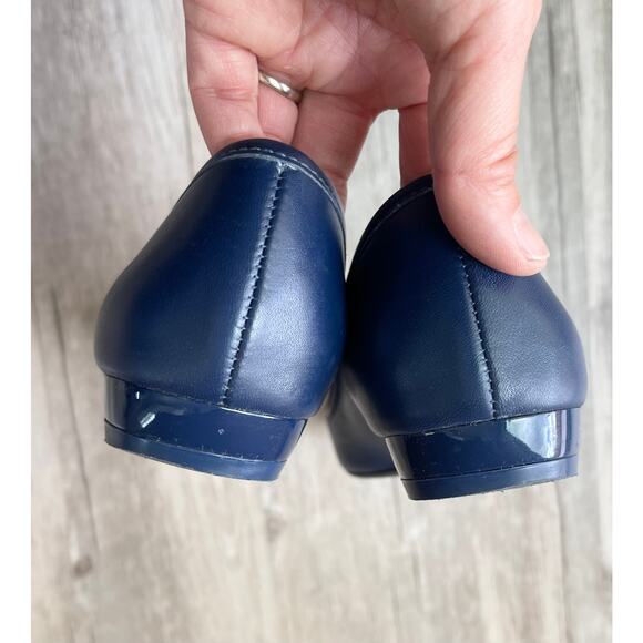 Tory Burch Navy sea/miller fringe 15mm flat size 6 - Picture 12 of 13